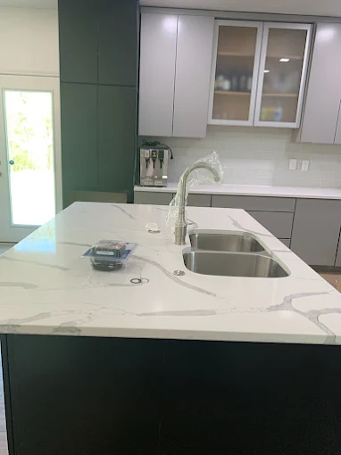 Dragon Granite and Cabinet