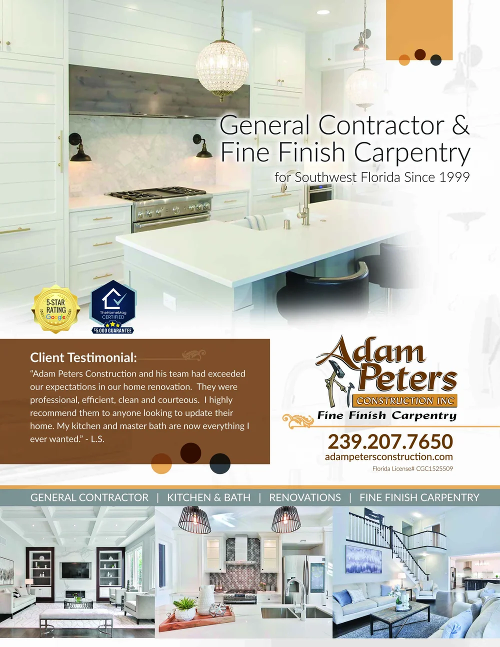 General Contractor & Fine Finish Carpentry in Southwest Florida
