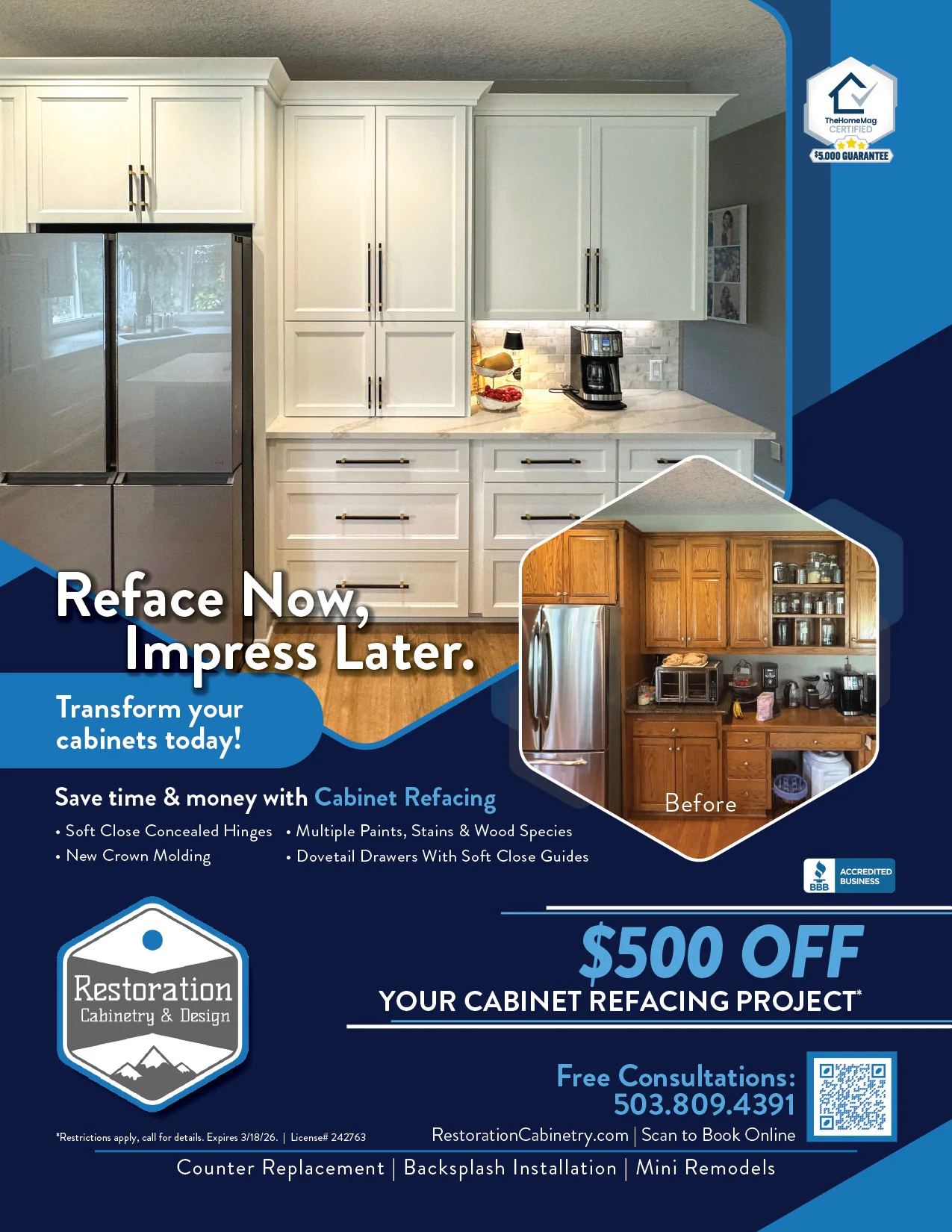 Expert Cabinetry Restoration and Design in Oregon, OR