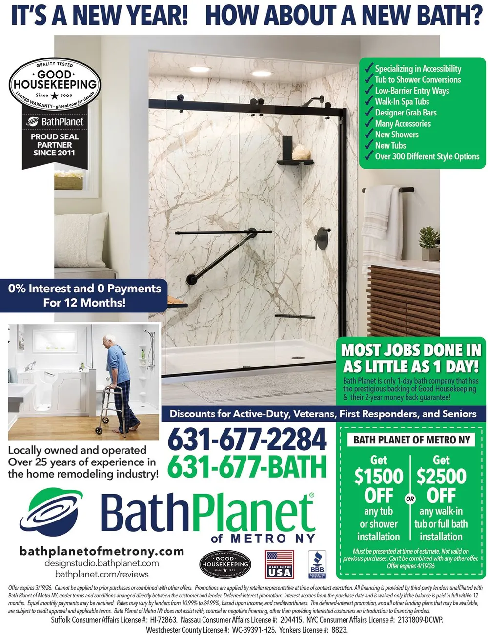Bath Remodeling & Tub to Shower Conversions in Long Island, NY