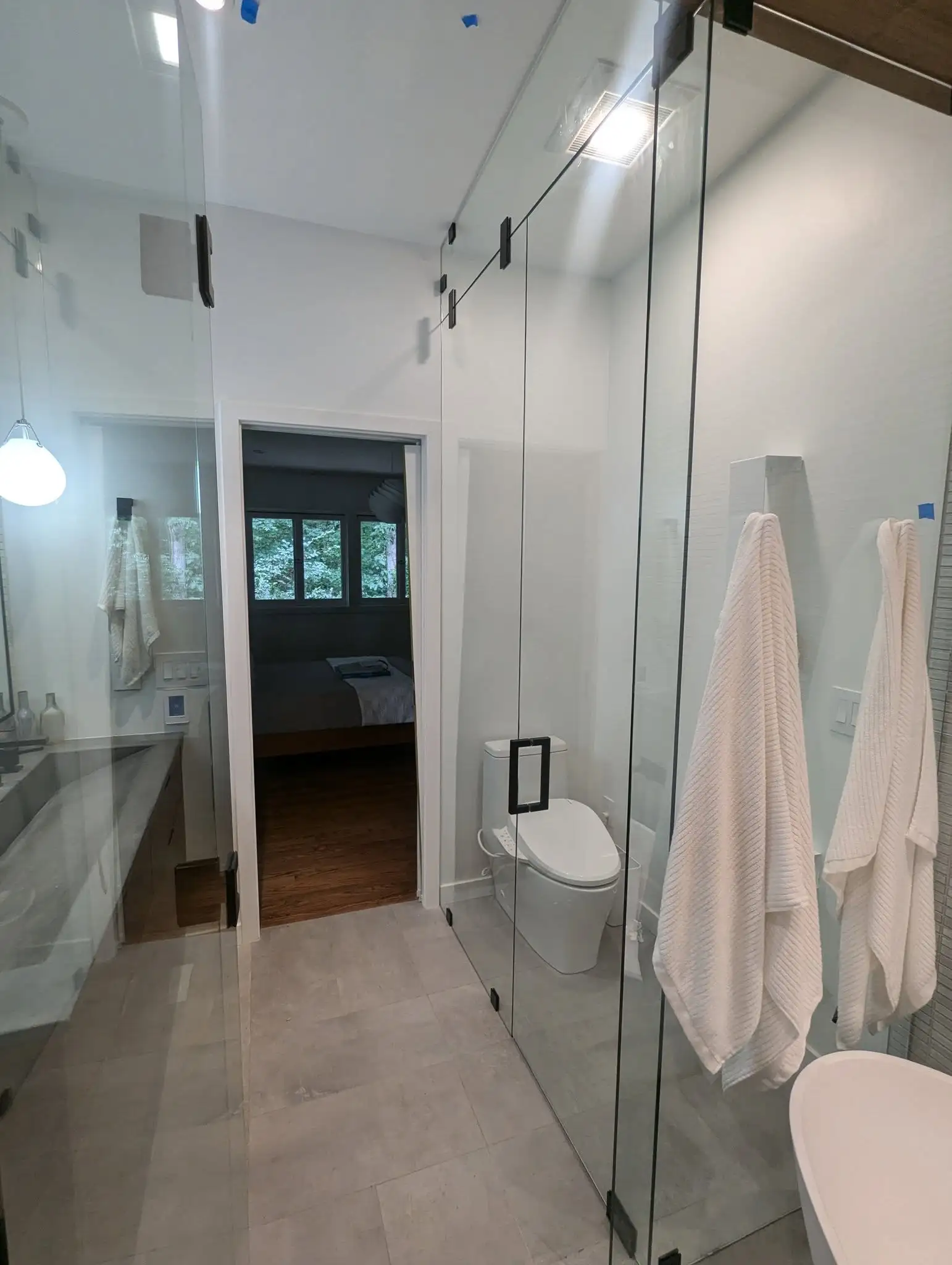 Golden Strip Mirror and Glass