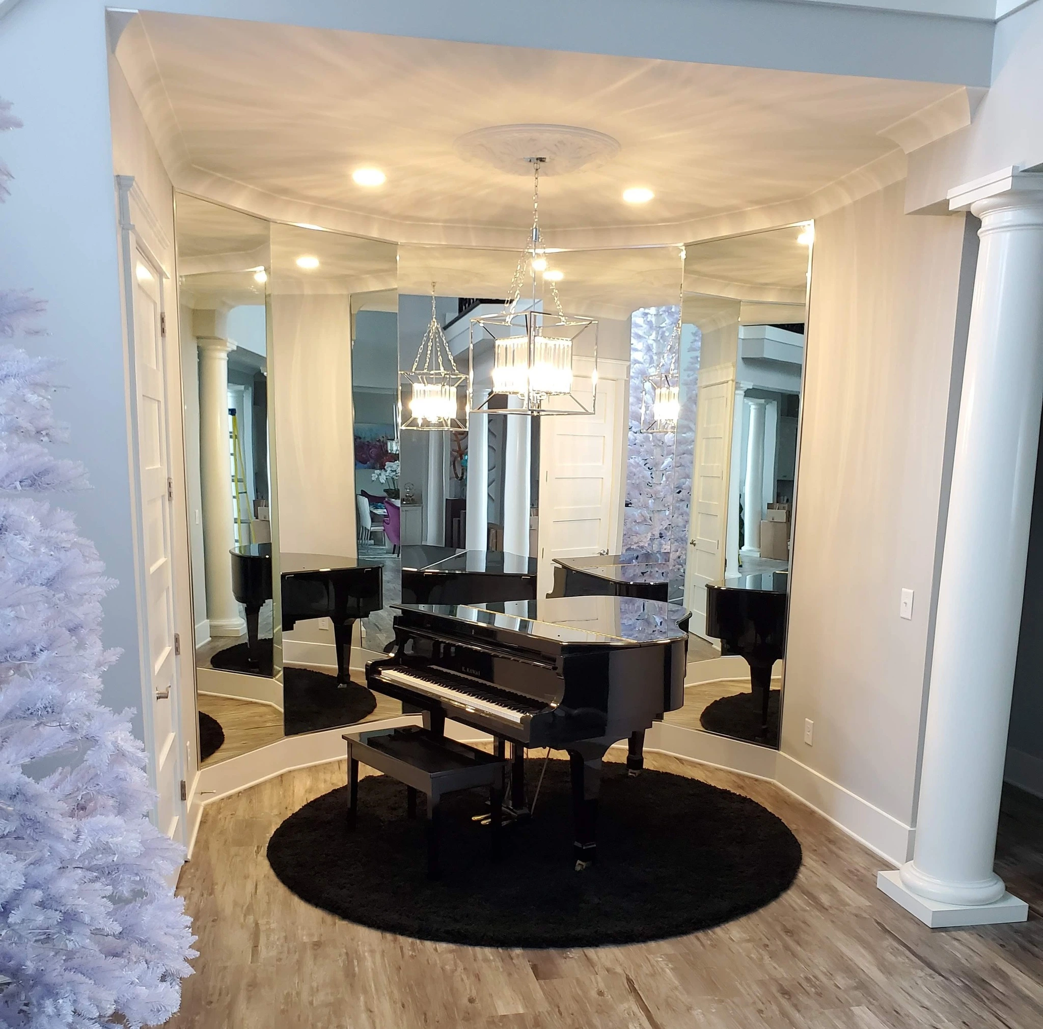 Golden Strip Mirror and Glass