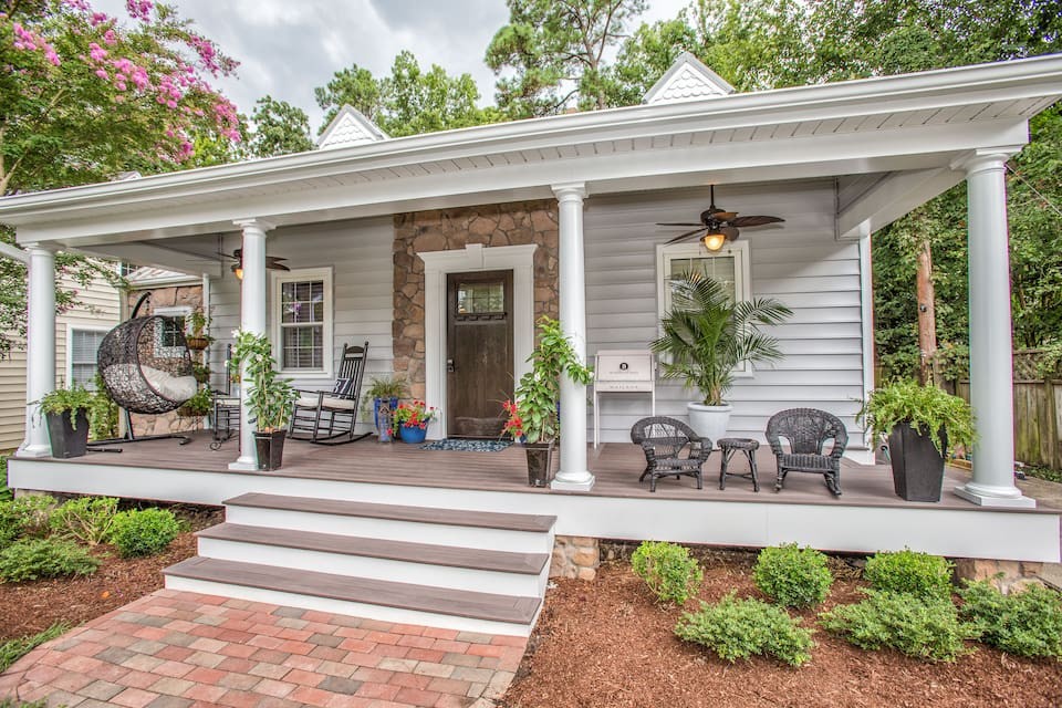 An outdoor living space for relaxing.