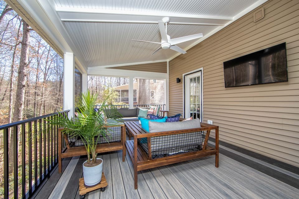 An outdoor living space for relaxing.
