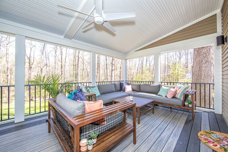 An outdoor living space for relaxing.