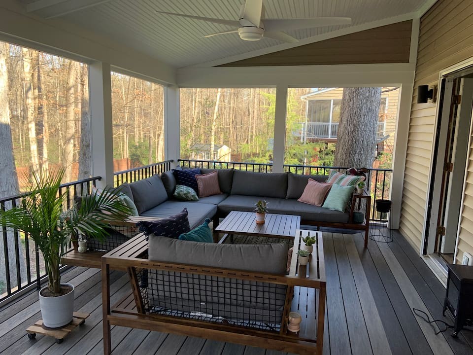 An outdoor living space for relaxing.