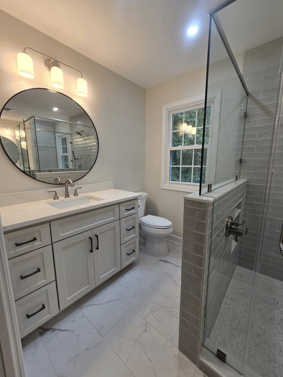 Beautiful bathroom renovation in Midlothian. Top to bottom, all new everything! 