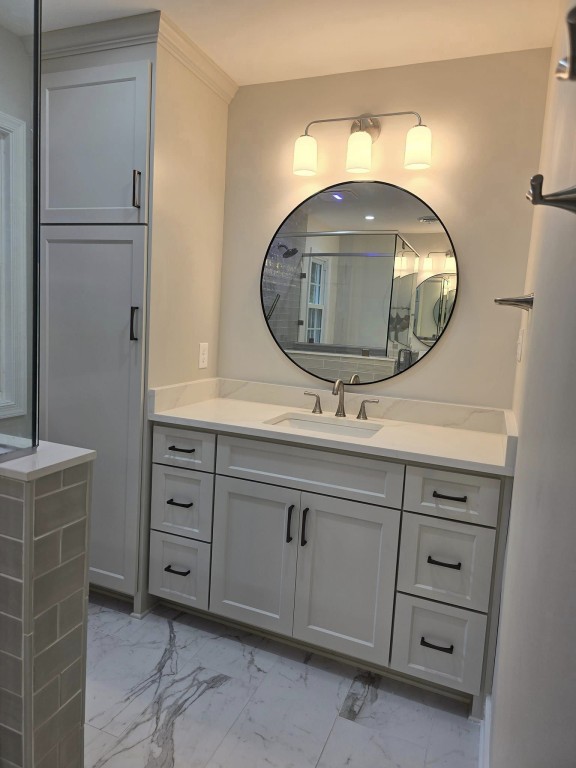 Beautiful bathroom renovation in Midlothian. Top to bottom, all new everything! 