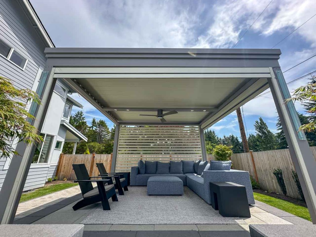 Modern Pergola Retreat with Smart Comfort Features- Edmonds, WA