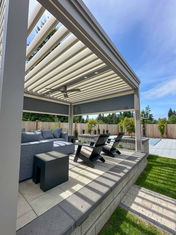 Modern Pergola Retreat with Smart Comfort Features- Edmonds, WA