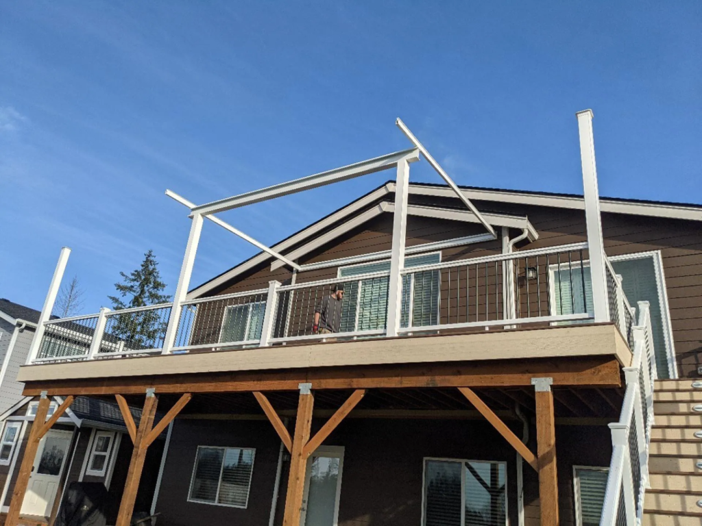 Marysville, WA Composite Deck and Pergola Roof Cover