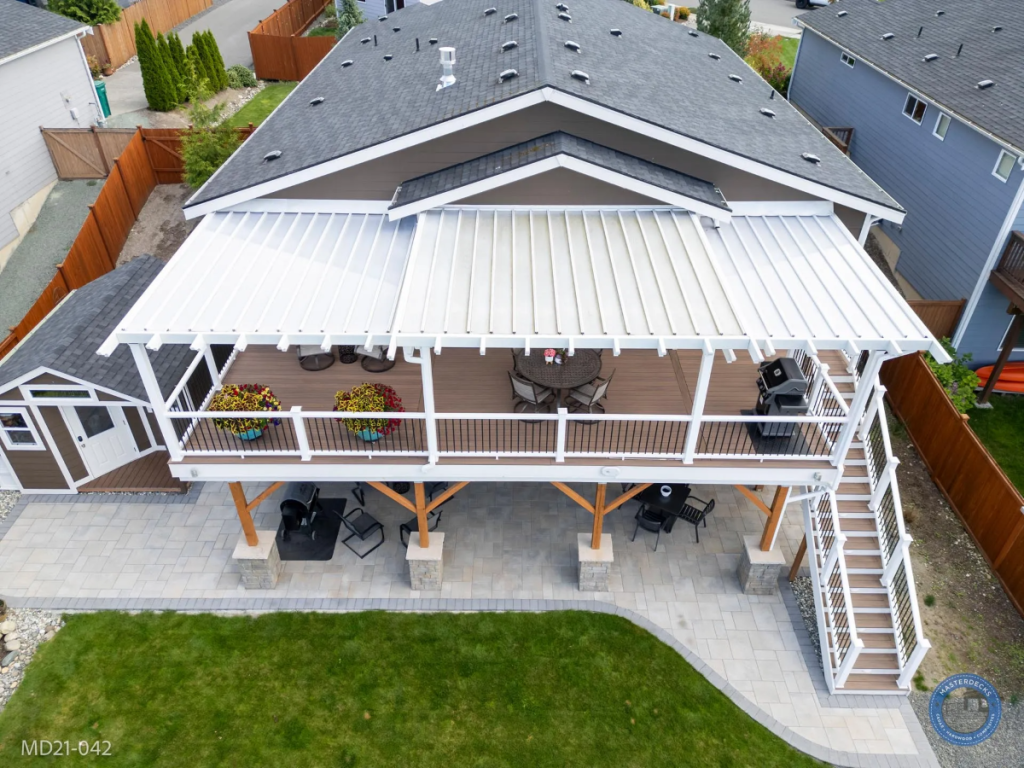 Marysville, WA Composite Deck and Pergola Roof Cover