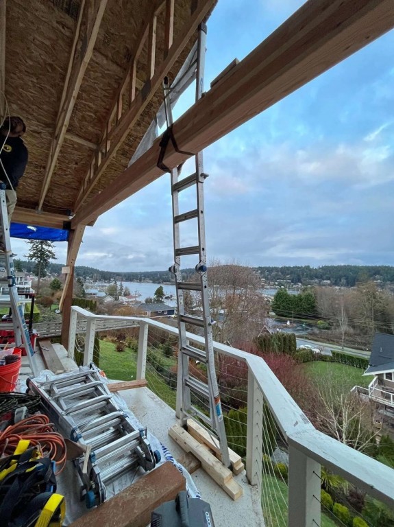 Gig Harbor, WA Trussed Roof Patio Cover and Deck Remodel