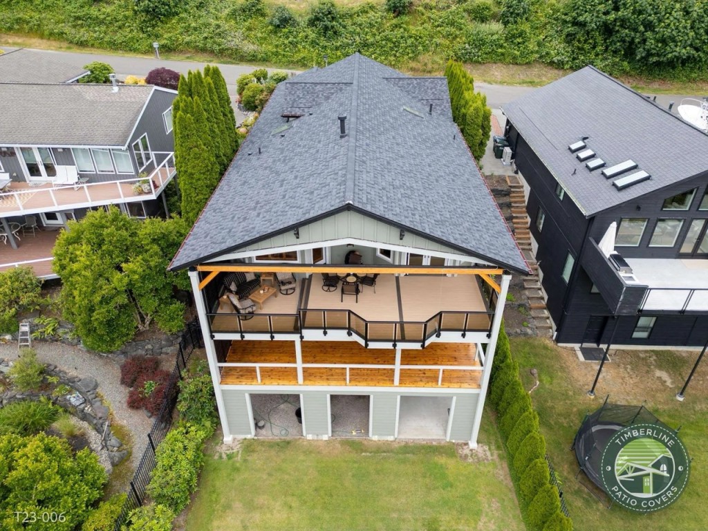 Gig Harbor, WA Trussed Roof Patio Cover and Deck Remodel