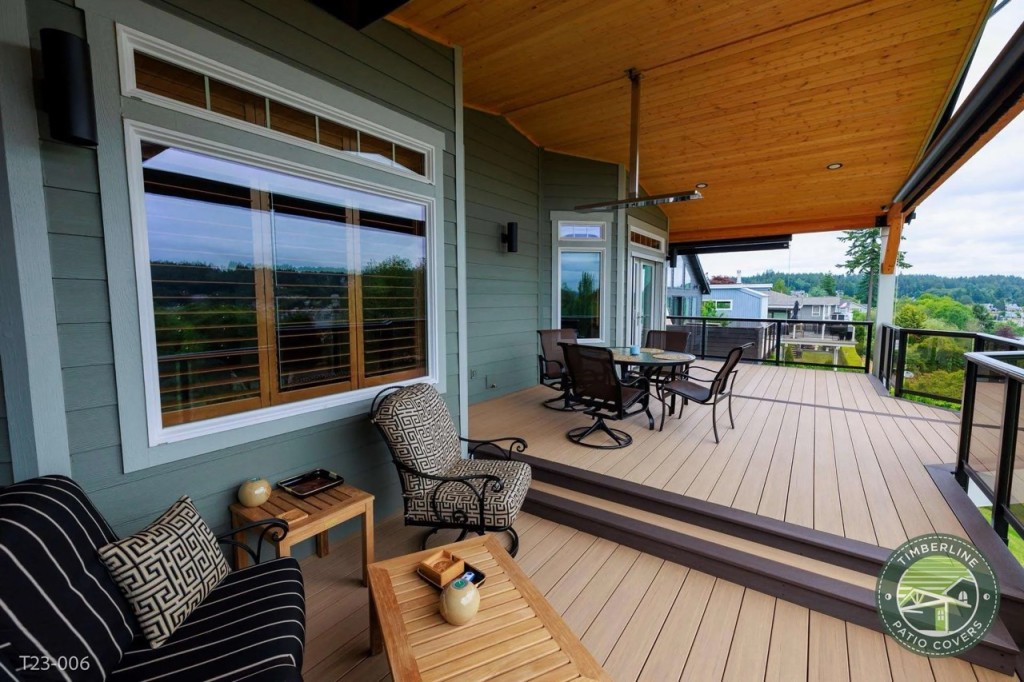 Gig Harbor, WA Trussed Roof Patio Cover and Deck Remodel