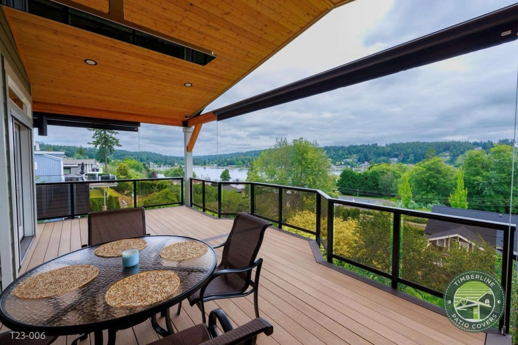 Gig Harbor, WA Trussed Roof Patio Cover and Deck Remodel
