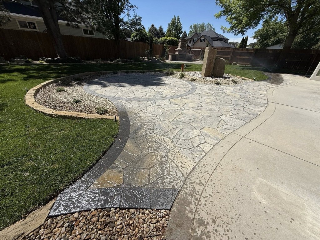 Complete Landscape Redesign with Pavers, Fireplace & Water Feature