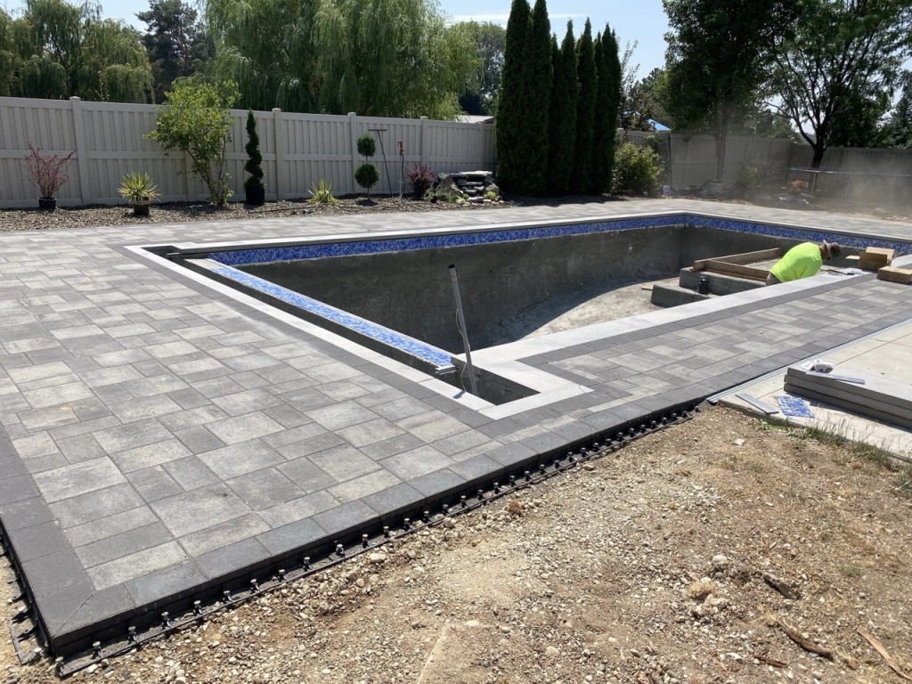 Wrap-around Paver Patio for a Pool