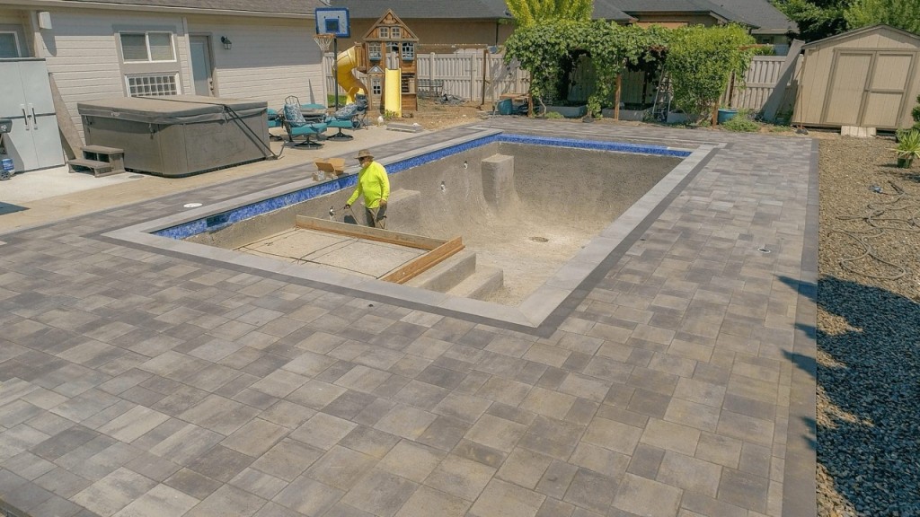Wrap-around Paver Patio for a Pool