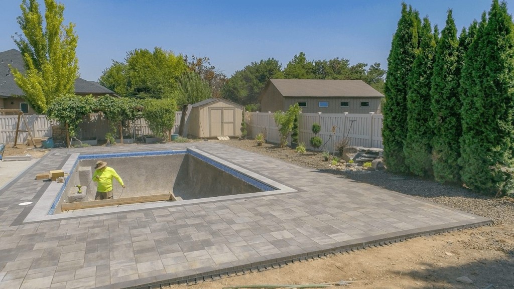 Wrap-around Paver Patio for a Pool