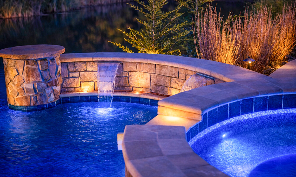 Stone Cascade Waterfall & Spa Detail