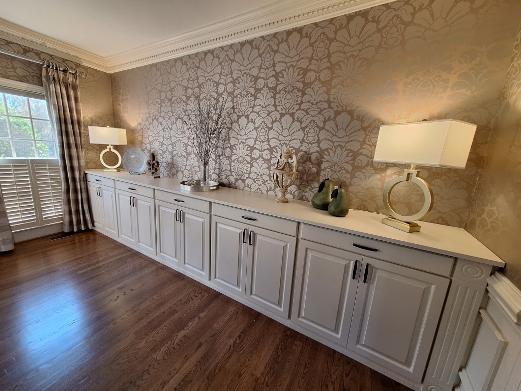 Custom Beige Credenza