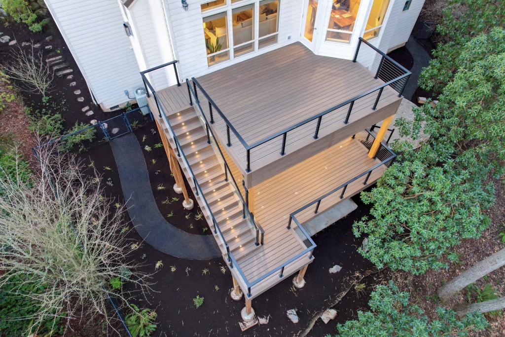 Innovative Outdoor Space: Trex Enhance Naturals Deck Installation by Grand Deck