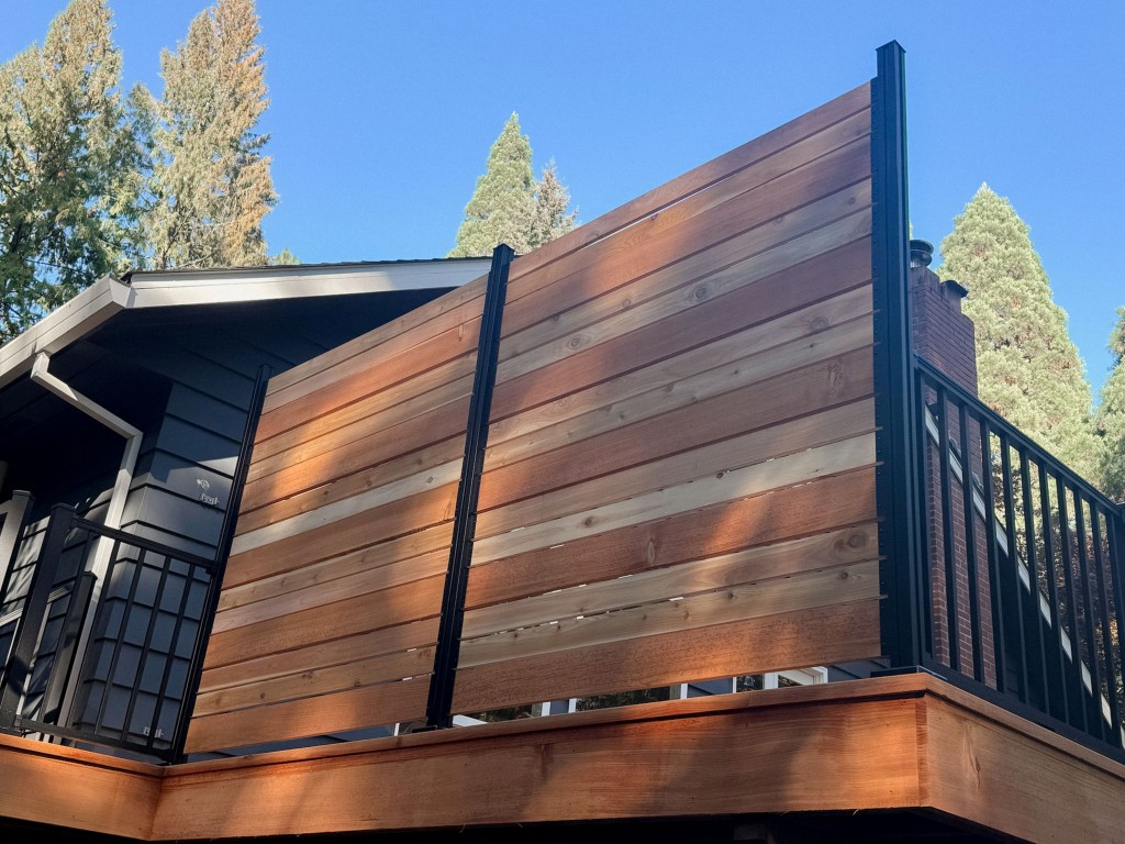 Serene Cedar Oasis: Grand Decks' Signature Cedar Deck Design